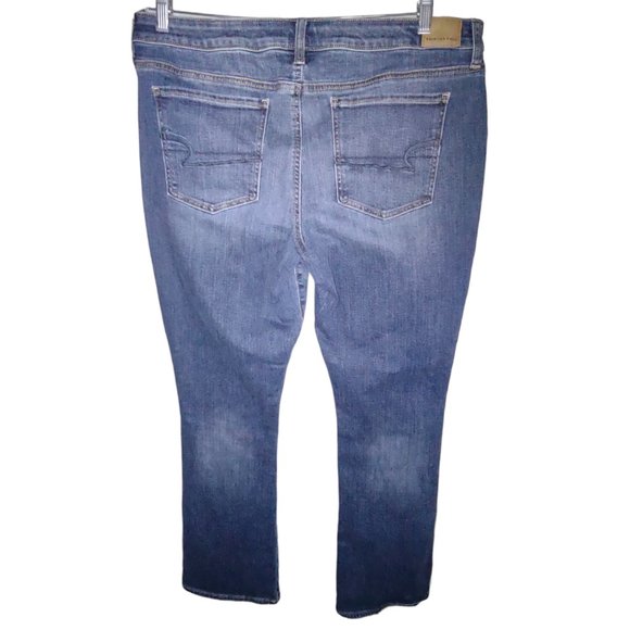 American Eagle Super Stretch Skinny Kick Boot Jeans 18 Long - Picture 2 of 11